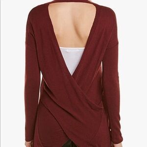 VIMMIA Burgundy Women's Shavasana Reversible Sweater NWT